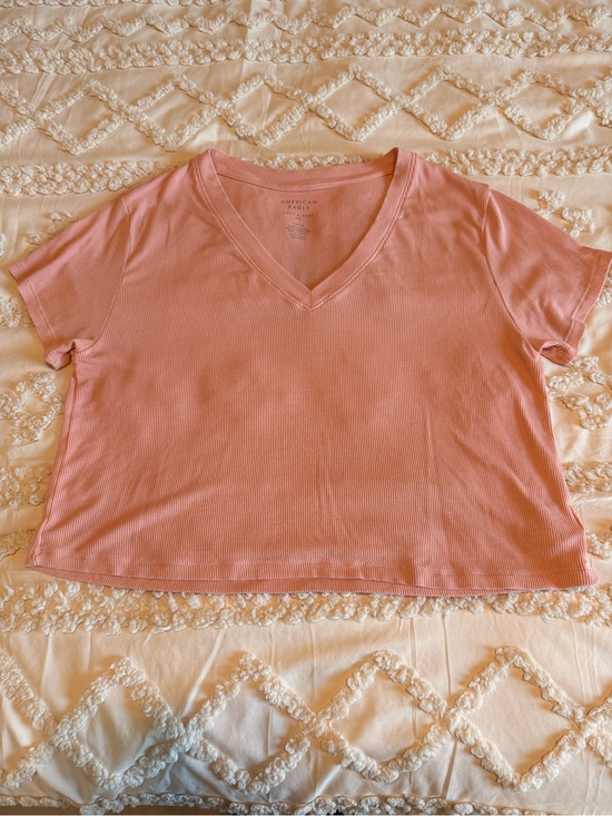 American Eagle Outfitters Tops - American Eagle Soft & Sexy Ribbed V-Neck Tee Light Pink Size Small